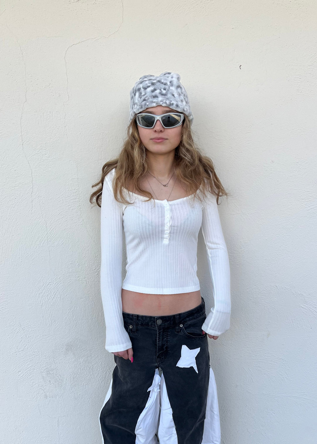 Handmade Snow Leopard Beanie