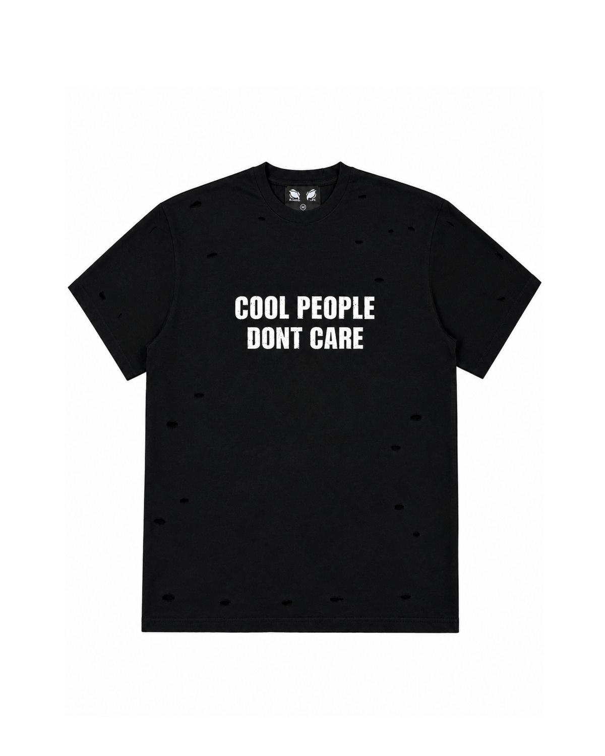 Cool People Don't Care Black T